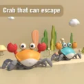 Dancing Crab Escape Crabs Baby Crawling Crab Musical Dancing Moving Toy Run Away Toy for Babies Crawling Interactive Toys