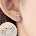 925 Silver New Arrival Multifarious Peach Heart Shape Fashion Wedding Engagement Gift Necklace Earrings Jewelry Sets - Image 6