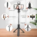 3In1 Bluetooth Wireless Selfie Tripod With Fill Light Shutter Remote Control Portable Foldable Monopod For iPhone Smart Phone - Image 2