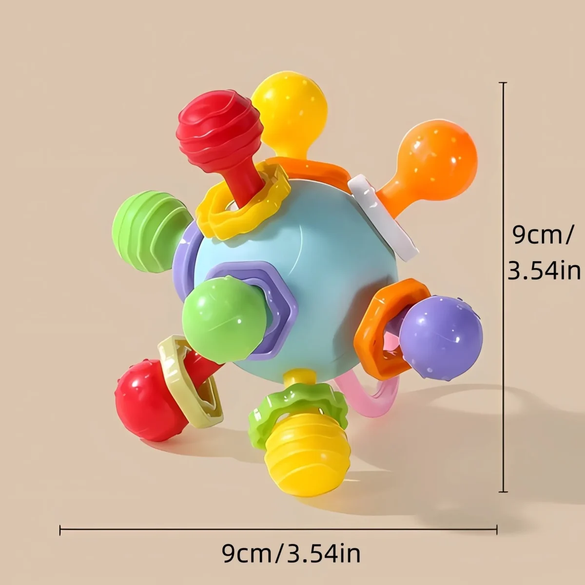 Manhattan Round Ball Soft Silicone Hand Grab Ball Rattle Infantil Chewable Toddler Teeth Soothing Baby Sensory Toy Newborn Gift - Image 4