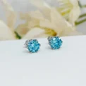 JoyceJelly 1CT VVS D Color Moissanite Russian Cut 8H8A Lab Diamond Stud Earrings For Women S925 Sterling Silver Fine Jewelry - Image 2