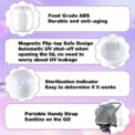 Portable Pacifier Sterilizer Mini UV Light Sterilizer Sterilize in 3 Mins USB Rechargeable for Pacifier Bottle Nipples Teethers - Image 5