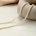 Vintage Style Dainty Freshwater Rice Pearl Necklace for Men and Women Minimalist Choker Necklace Layered Jewelry For Mom Gift - Image 3