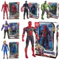 17Cm Children Toys Marvel Anime Figures Spiderman Hulk Action Figure Iron Man Cartoon Kids Toy Christmas Gift Glow Doll Hobbies - Image 2