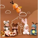 2Pcs Simulation Princess Dolls Toy Mini Cute Sleeping Baby Series Doll Cartoon Animal Toy For Kids Kawaii Dolls Girl's Gift - Image 2