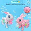 New Cartoon Electronic Walking Rabbit Toy Music Lovely Luminescent with Traction Rope Toys Crawling Toys(color randomly sent) - Image 2