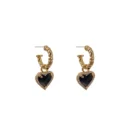 LIVVY Fashion Black LOVE Heart Zircon Drop Earrings for Women Couple Creative Elegant Holiday Party Jewelry Accessories - Image 6