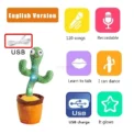 2023 NEW Intelligent Cactus Interactive Learning and Musical Toy for Kids to Dance Record and Speak with Fun - Image 3