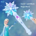 Anime Disney Frozen Princess Snowflake Glowing Magic Wand Glowing Sound Magic Toys Elsa Anna Dolls Cosplay Prop Girl Kids Gifts - Image 3