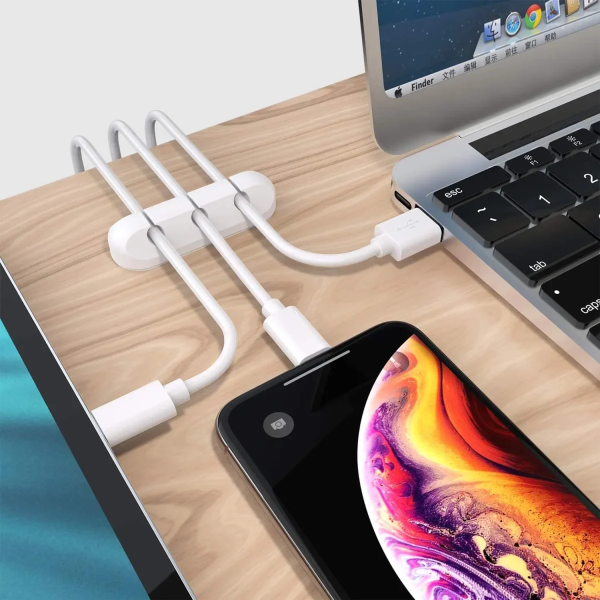 NNBILI Silicone USB Cable Organizer Cable Winder Desktop Tidy Management Clips Cable Holder for Mouse Headphone Wire Organizer - Image 4