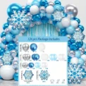 126PCS Snowflake Balloon Wreath Kit for Winter Party Birthdays and Indoor/outdoor Winter Wonderland Party Decorations - Image 2