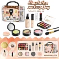 Pretend Makeup Playset, 10-Piece Non-Toxic Toy Cosmetics Set With Eyeshadow Palette, Lipstick, Applicators, (Not Real Makeup) - Image 3