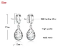 Trendy Opal Stone Flower 925 Sterling Silver Ladies Stud Earrings Original Jewelry For Women Anti Allergy - Image 3