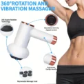 6 Speed Massage Gun Settings 5 Interchangeable Heads Rechargeable Mini Fat-Reducing Massager Body Shaping Muscle Relaxation