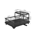 Dish Drying Rack Kitchen Adjustable Stainless Steel 2 Tier Plates Organizer Dish Bowl Drainer Storage Rack Kitchen Utensils - Image 6