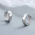 TrustDavis Real 925 Sterling Silver 18k glod Stars Hoop Earrings for Women Daughter Girls Daily Fine Jewelry DS4160 - Image 2