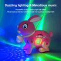 New Cartoon Electronic Walking Rabbit Toy Music Lovely Luminescent with Traction Rope Toys Crawling Toys(color randomly sent) - Image 5