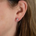 JoyceJelly 1CT VVS D Color Moissanite Russian Cut 8H8A Lab Diamond Stud Earrings For Women S925 Sterling Silver Fine Jewelry - Image 4