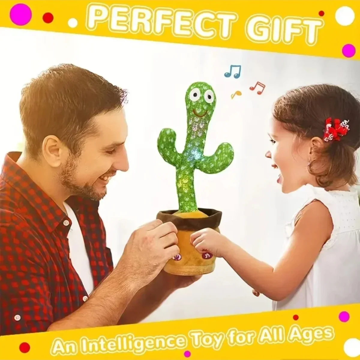 2023 NEW Intelligent Cactus Interactive Learning and Musical Toy for Kids to Dance Record and Speak with Fun - Image 2