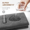 Super Absorbent Elastic Band Head Towel for Women's Hair Drying - Extra Large Microfiber Hair Towel Wrap with Headband - Image 3