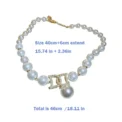 Women Elegant Pearl Clavicle Chain Collares Ladies Short Pendant Necklaces Earrings Choker Jewelry set - Image 6