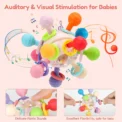 Baby Toys 0 12 Months Rotating Rattle Ball Grasping Activity Baby Development Toy Silicone Teether Baby Sensory Toys for Babies - Image 5