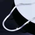 Luxury 925 Silver 4MM chain Necklace for Women Luxury Couple Fine Jewelry Blade Chain wedding gift choker Clavicle - Image 4