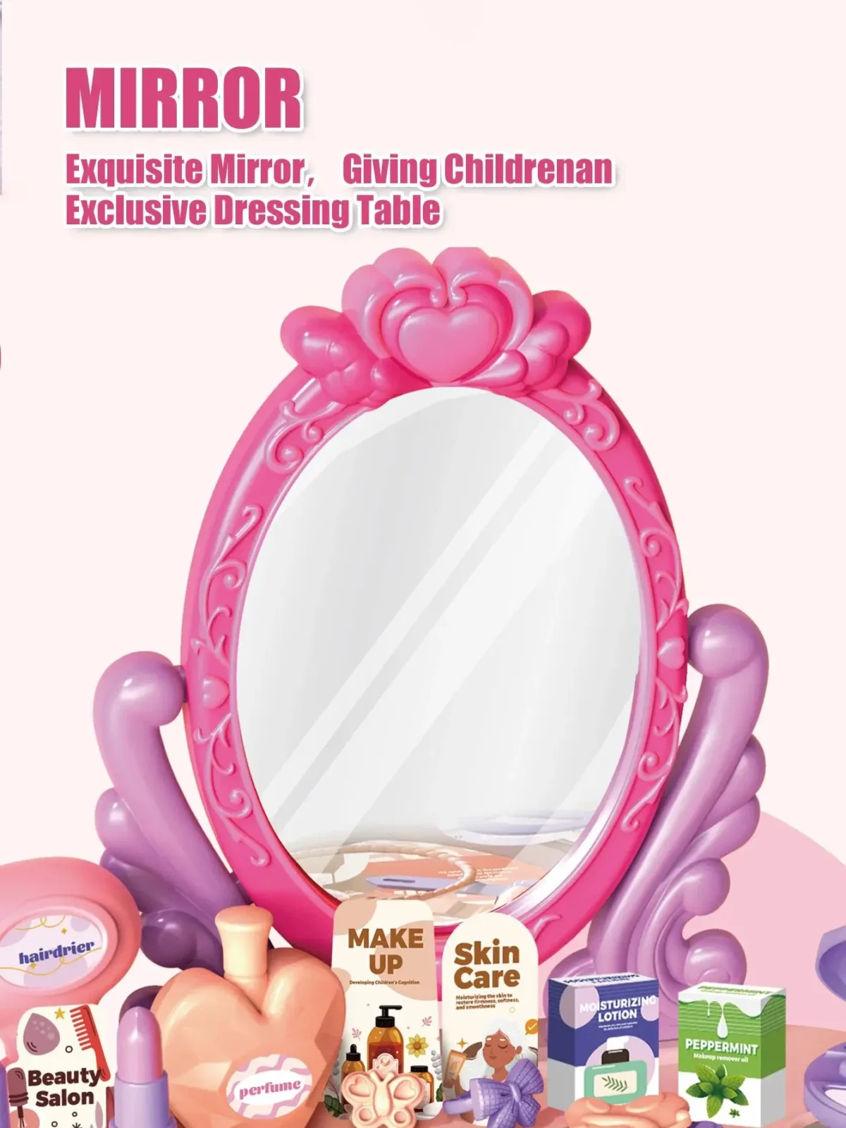 30pcs Kids dressing table toy girl simulation home makeup and makeup jewelry box 3-4 5-6 years old baby birthday gift - Image 1