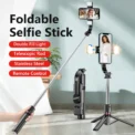 L13D Selfie Stick 1160mm with Wireless Bluetooth Double Fill Light Extended Tripod with Remote Shutter for Android IOS Cellphone - Image 2