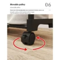 Coat Rack Movable Double Clothes Shelf Simple Rod Clothes Floor-Standing Bedroom Telescopic Floor Hangers Storage Coat Rack - Image 3