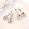 Trendy Opal Stone Flower 925 Sterling Silver Ladies Stud Earrings Original Jewelry For Women Anti Allergy - Image 6