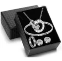 Luxury Roman Numeral Necklace Earring Bracelet Ring Set For Women Never Fade 316L Stainless Steel Wedding Jewelry Set Gift Box - Image 2