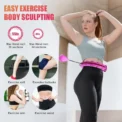 WESTTUNE Smart Weighted Fit Hoop Exercise Circle Infinity Fitness Hoop with Detachable Knots for Adults Weight Loss and Exercise - Image 4