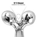 360 Rotate Silver Thin Face Full Body Shape Massager Lifting Wrinkle Remover 3D Roller Massager Facial Massage Relaxation Tools - Image 4