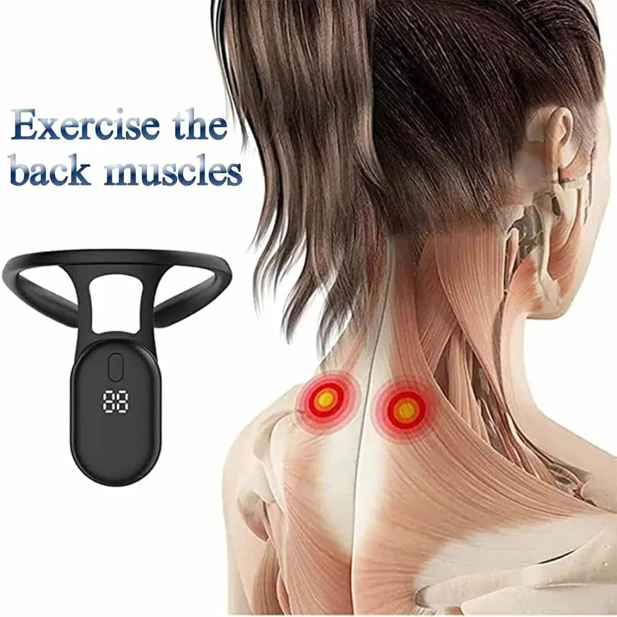 Ultrasonic Lymphatic Soothing Neck Instrument Body Sitting Posture Corrector Back Support Neck Massager Care health care - Image 2