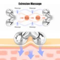 360 Rotate Silver Thin Face Full Body Shape Massager Lifting Wrinkle Remover 3D Roller Massager Facial Massage Relaxation Tools - Image 5