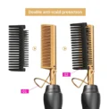 Hot Comb Hair Straightener Heat Pressing Combs Portable Ceramic Curling Iron for Hair Beard Wigs Wet and Dry Hair Styling Tools - Image 5