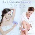Kemei 4in1 Women Epilator Electric Shaver Facial Body Hair Removal Lady Leg Bikini Trimmer Hair Remover Underarms Rechargeable - Image 2