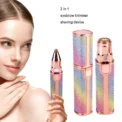 Women's Electric Eyebrow Trimmer Eyebrow Shaving and Hair Removal Instrument Two in One Rechargeable Washable Universal Razor