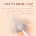 360 Degree Rotation 3 in 1 Silicone Baby Bottle Pacifier Brush Wash Water Cup Container Straw Cleaning Brush Set - Image 3
