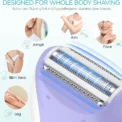 Kemei 4in1 Women Epilator Electric Shaver Facial Body Hair Removal Lady Leg Bikini Trimmer Hair Remover Underarms Rechargeable - Image 6
