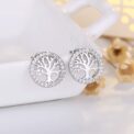 925 Sterling Silver Jewelry Women Fashion Cute Tiny Clear Crystal CZ Stud Earrings Gift for Girls Teens Lady
