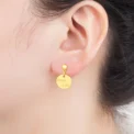 Nidin Hot Sale Original Design Round Shape Good Luck Letter Drop Earrings For Women Birthday Party Ear Jewelry Accessories Gifts - Image 3