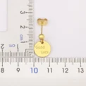 Nidin Hot Sale Original Design Round Shape Good Luck Letter Drop Earrings For Women Birthday Party Ear Jewelry Accessories Gifts - Image 2