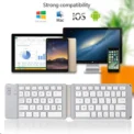 Folding Bluetooth Keyboard For IPAD Mobile Tablet Notebook Portable Office Mini Wireless Keyboard Storage Three Systems Universa - Image 4