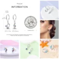 925 Sterling Silver Butterfly Zircon Earrings Rose Flower Stud Heart Print Animal Earrings Fashion For Women Gift Jewelry - Image 2