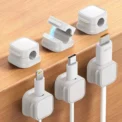 6 Piece Cable Organizer Magnetic Plug Box Silicone Cable Winder Flexible Cable Management Clips For Mouse Earphone - Image 3