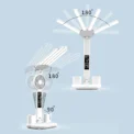 Rechargeable Table Lamp for Study, Desk Lamp Reading Light Led Table Light with Fan, Led Clock Dispaly Reading Lamp - Image 5