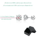 Smyoue Each 0.2-2CT GRA Certified Moissanite Stud Earrings for Women 4 Claw Sparkling Wedding Party Jewelry Sterling Silver S925 - Image 6