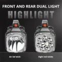 Portable Powerful USB Rechargeable Flashlight Solar LED Light With COB Work Light 4 Gear Charge Mobile Phone Camping Lamp - Image 5